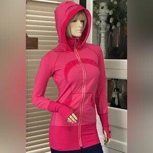 Lululemon In Stride Jacket Full Zip Dark Pink/Pink Heather